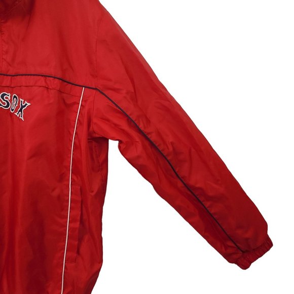 Boston Red Sox Quarter Zip Pullover Windbreaker Size L MLB Genuine Merchandise - Picture 12 of 16